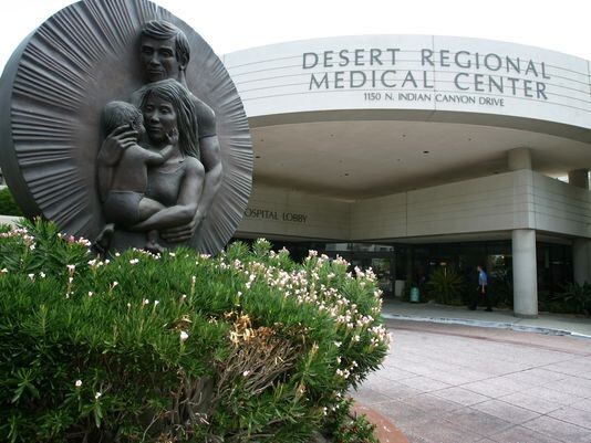 Desert Regional Medical Center is located near downtown Palm Springs. File Photo Exterior view of Desert Regional Medical Center's main entrance. File Photo