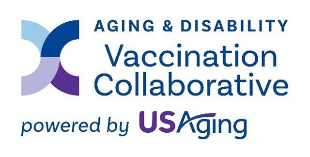 US Aging has been a dedicated partner in administering vaccines to vulnerable populations. Submitted Illustration Logo features name and image in dark blue print on a white background. Submitted Illustration